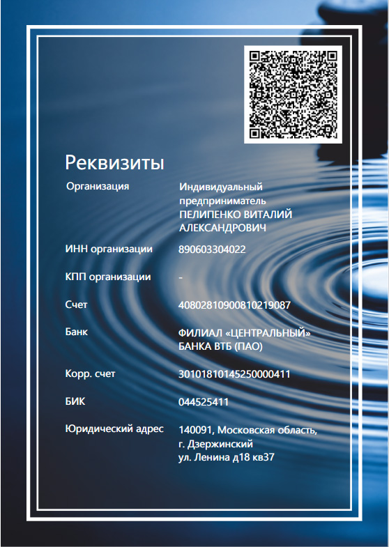 Реквизиты ИП
